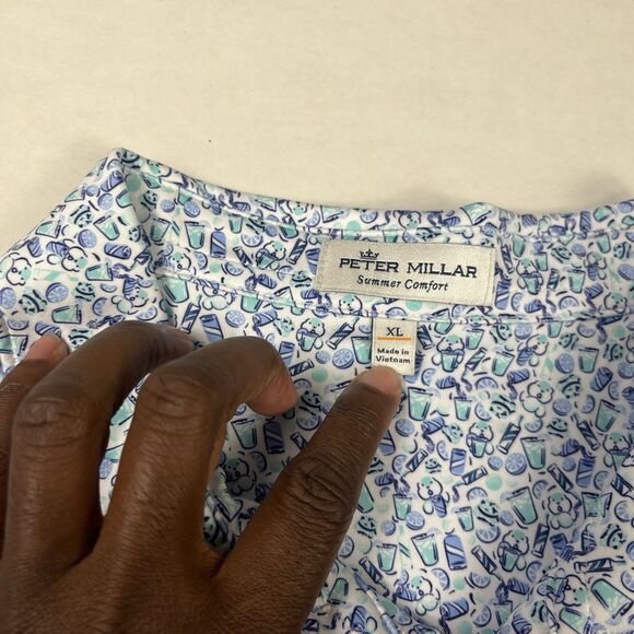Peter Millar Summer Comfort Polo Shirt XL Golf Performance Bar For The Course - Picture 5 of 10